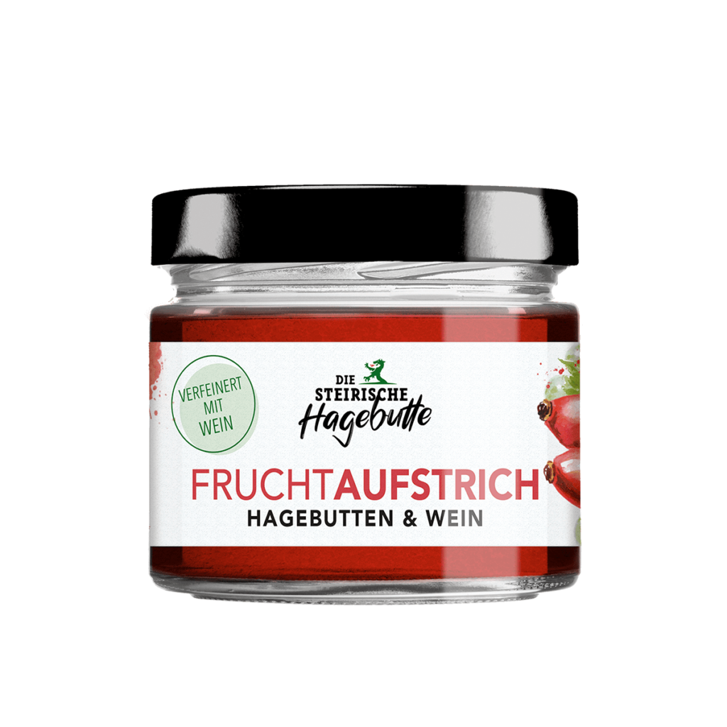 Fruchtaufstrich mit Hagebutte & Wein